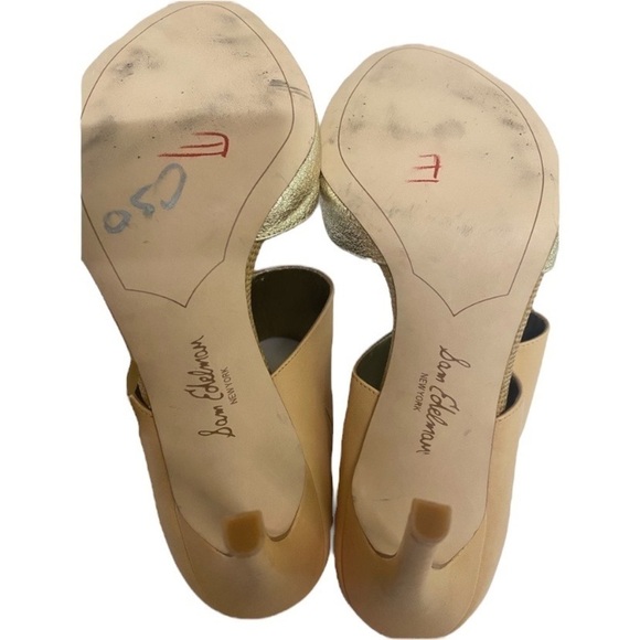 Sam Edelman Scotti tan and gold high heel sandals Size 10 - Picture 8 of 8